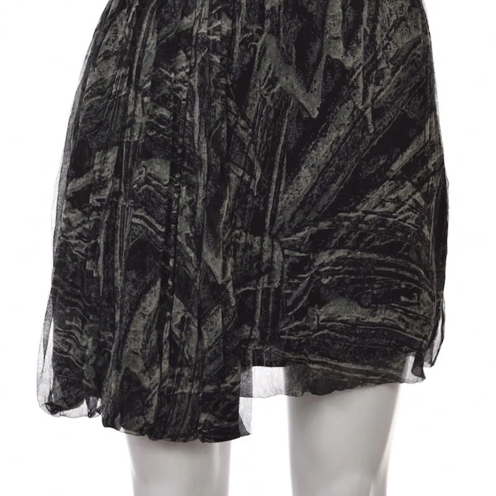 Catherine Malandrino Black and Gray Asymmetrical Skirt